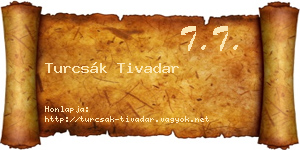 Turcsák Tivadar névjegykártya